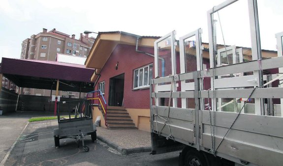 Las nuevas ventanas y puertas en Infantil. 