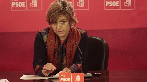 María Luis Carcedo, en una rueda de prensa.