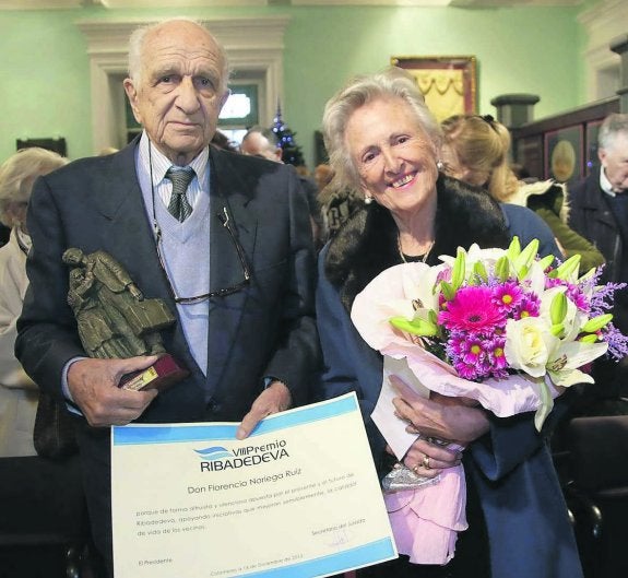 Floro Noriega y su esposa Aurora Bastos, en el año 2012. 