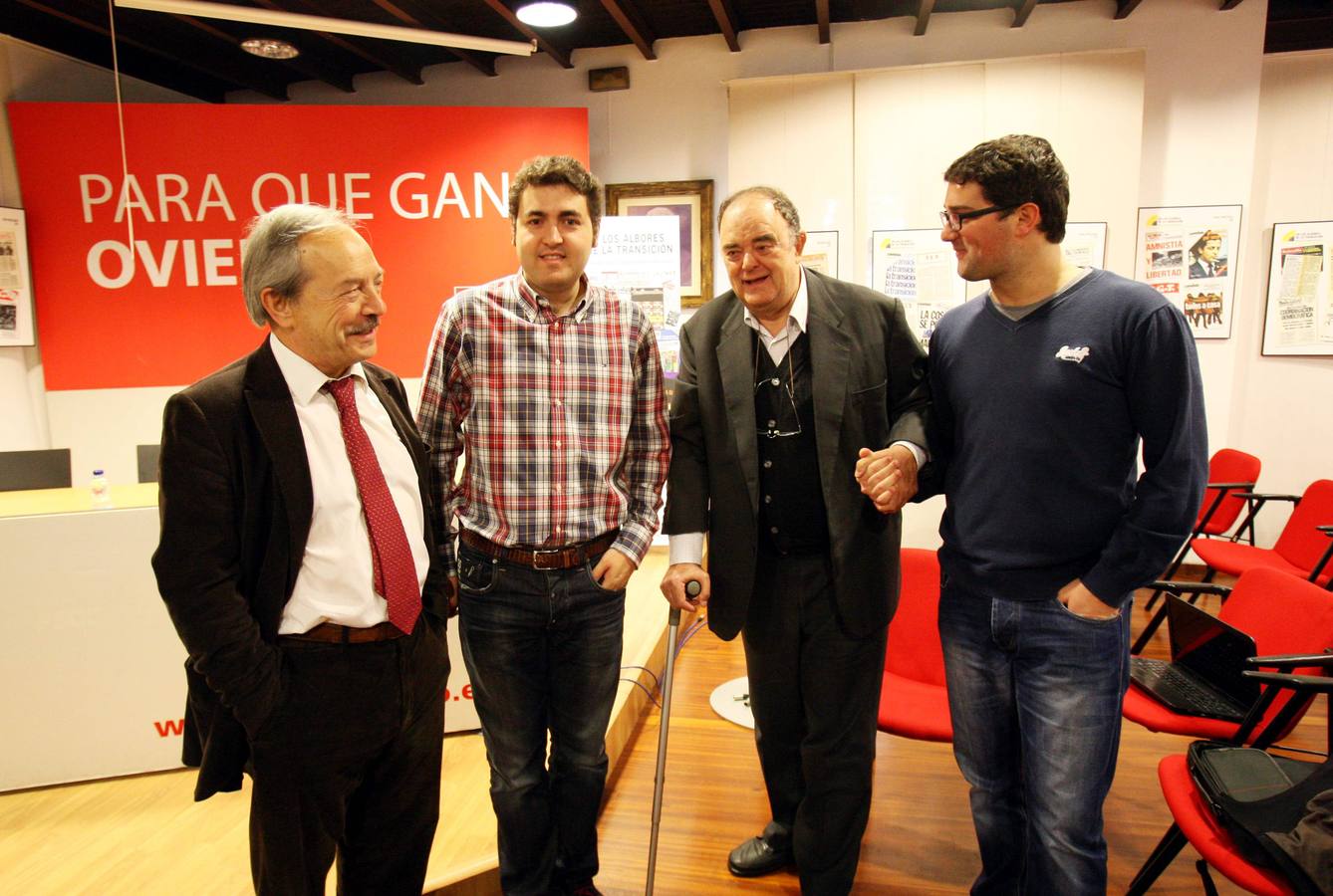 López y Masip en un acto previo a las elecciones europeas.