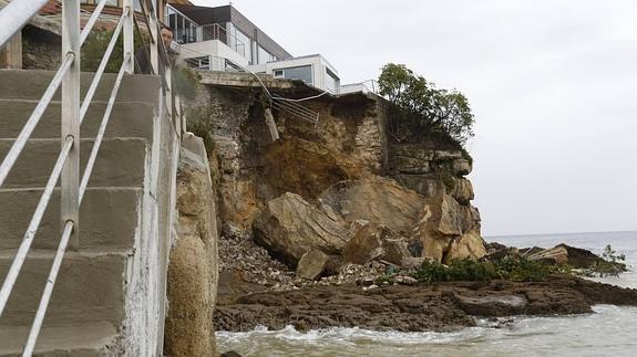 Estado en el que ha quedado la roca. 