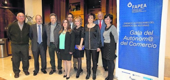 Los galardonados, durante la gala. :: ÁLEX PIÑA