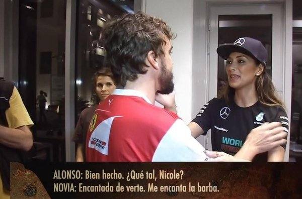Nicole Scherzinger, flirteando con Fernando Alonso tras el fin de temporada del Mundial de F-1