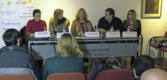 Dulce María González, Eva Illán, Virginia Álvarez-Buylla, José Javier Souto y su hija, Rocío Souto. 