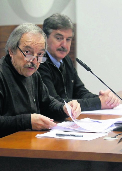 Wenceslao López y Alfredo Carreño, en la rueda de prensa. 