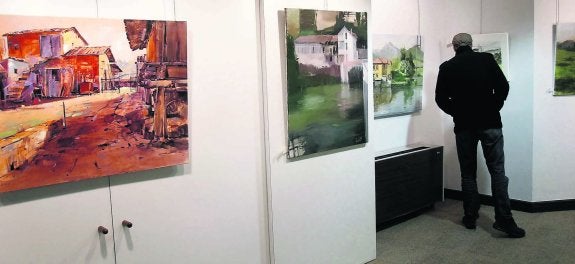La pintura de Bueño en la sala BBVA