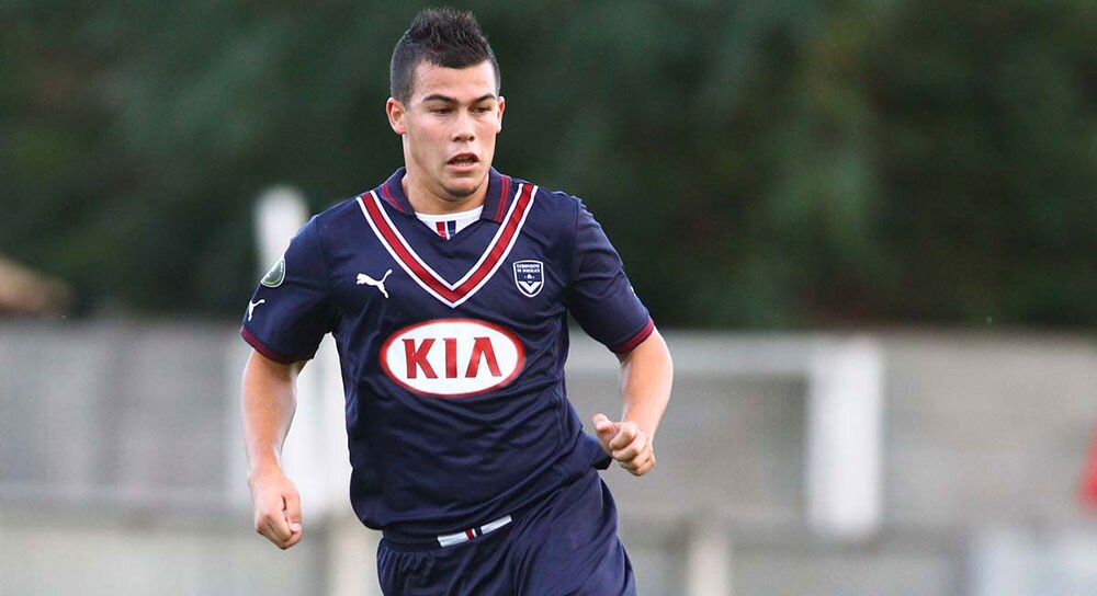 Clement Badin, con la camiseta del Girondins de Burdeos.