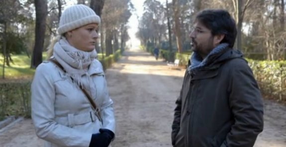Zaida, con Jordi Évole, durante la entrevista emitida el domingo. 