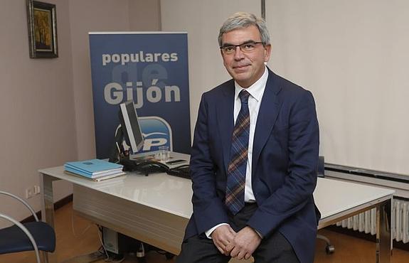 El presidente del PP de Gijón, Mariano Marín. 