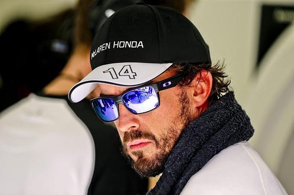 Fernando Alonso, hoy, en el GP de Baréin. 