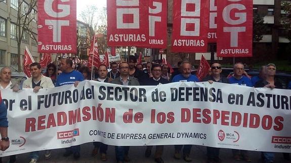 Cabecera de la manifestación. 