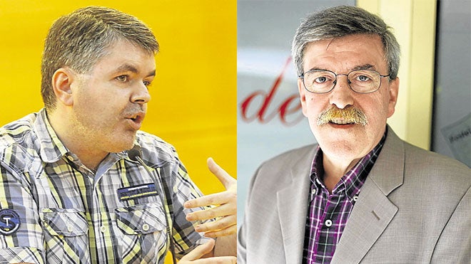 Izquierda, Javier Tato. Derecha, Abraham Montes.