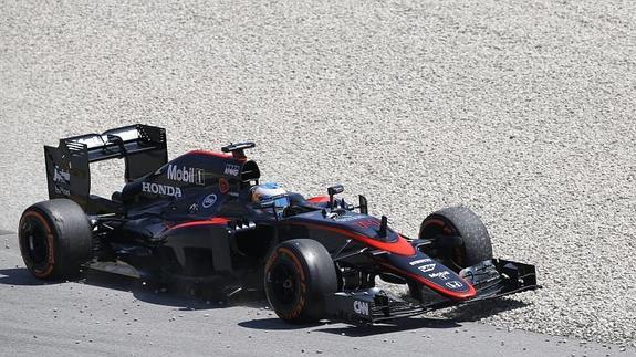 Fernando Alonso, en el circuito de Barcelona. 