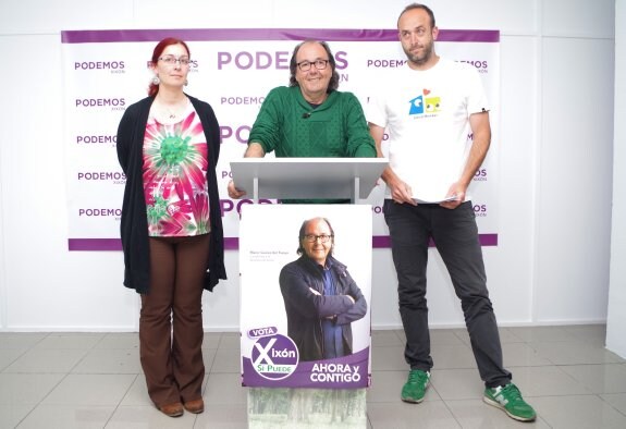 Estefanía Puente, Mario Suárez y David Alonso. 