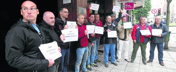 Trabajadores de Ebhisa protestan ante la SASEC