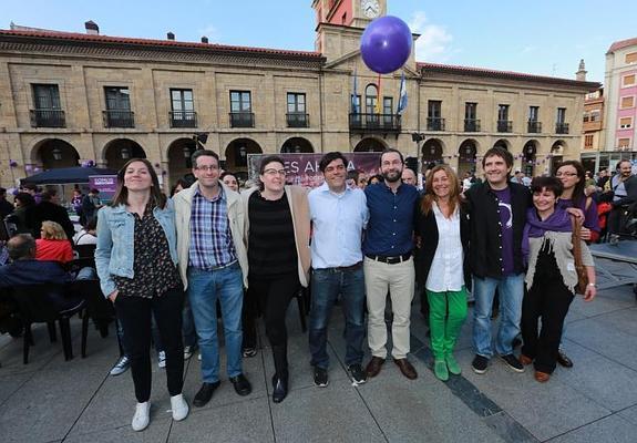 Emilio León, hoy, en Avilés.