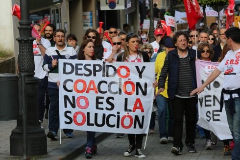 Imagen de la manifestación del miércoles. 