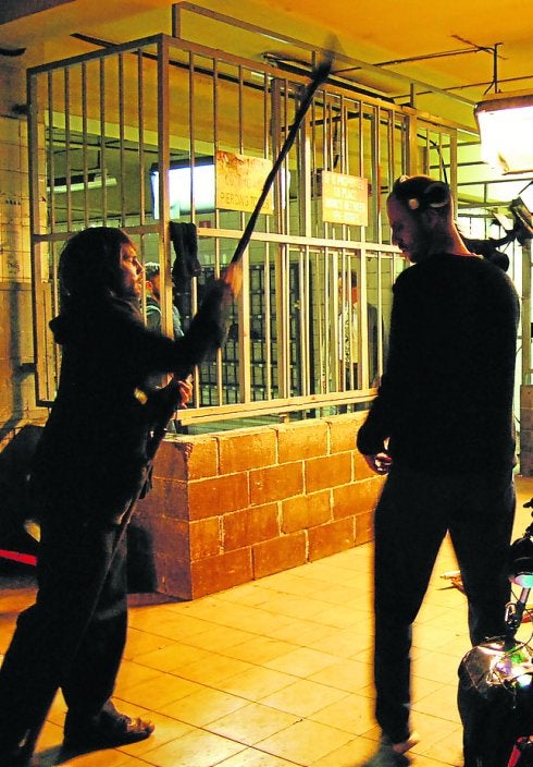 Grabación en las instalaciones mineras.