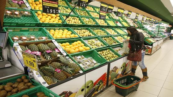 Frutería de un supermercado de Mercadona