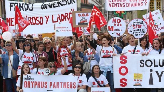 Protesta de los trabajadores de Los Telares.