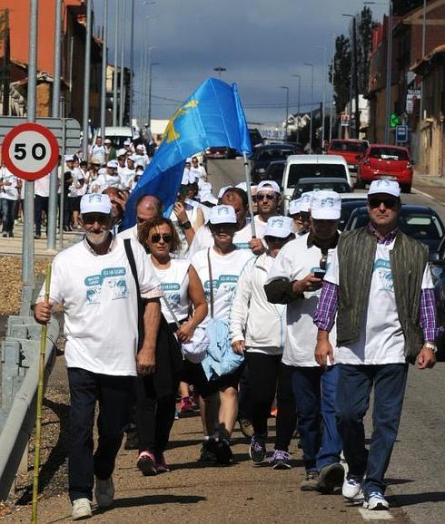 Integrantes asturianos de la 'marcha blanca'.