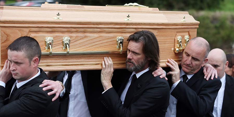 Jim Carrey, en el funeral de su exnovia