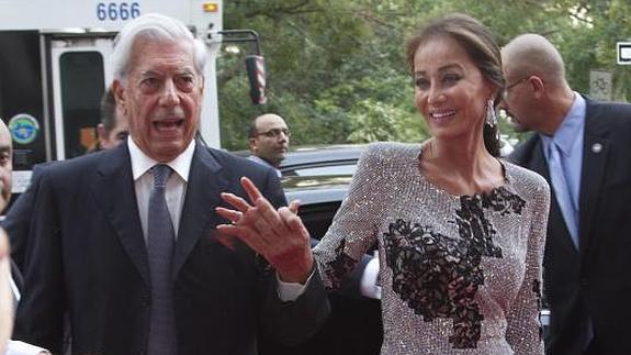 Mario Vargas Llosa e Isabel Preysler, hace unos días, en una fiesta de Porcelanosa en Nueva York.