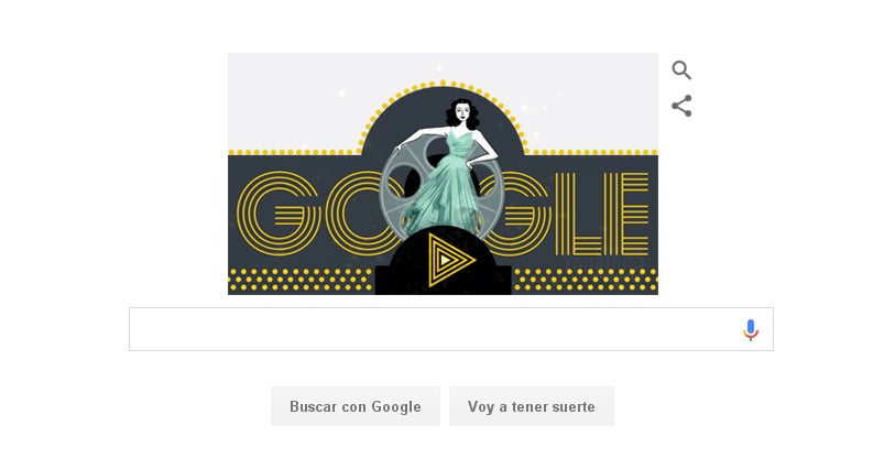 Hedy Lamarr, la inventora de la primera versión del espectro ensanchado, el doodle de google