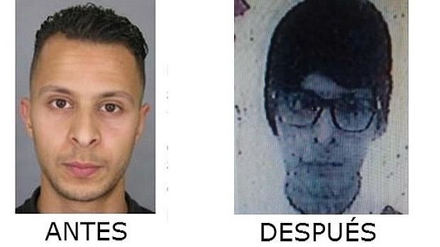 Salah Abdeslam antes y después como Baghli Yassime.