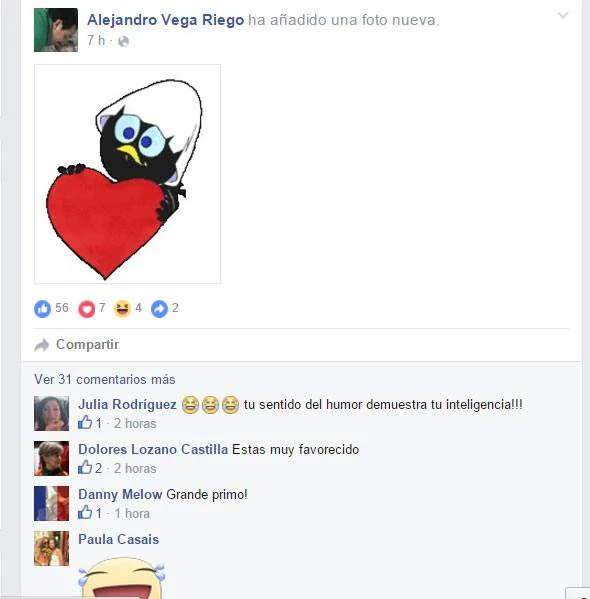 Captura del perfil de Facebook del alcalde de Villaviciosa.