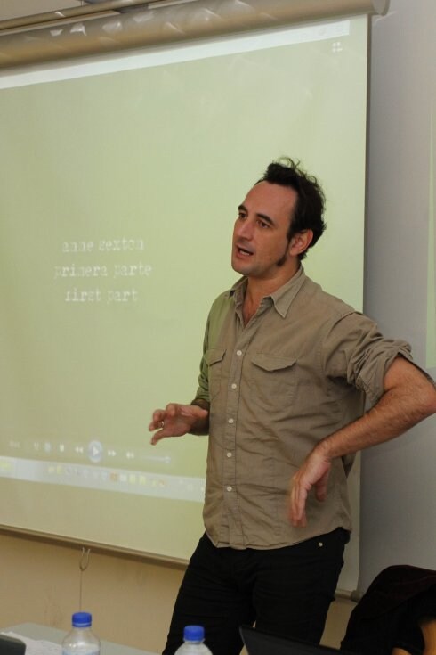Igor Paskual el jueves durante una charla en Avilés. 