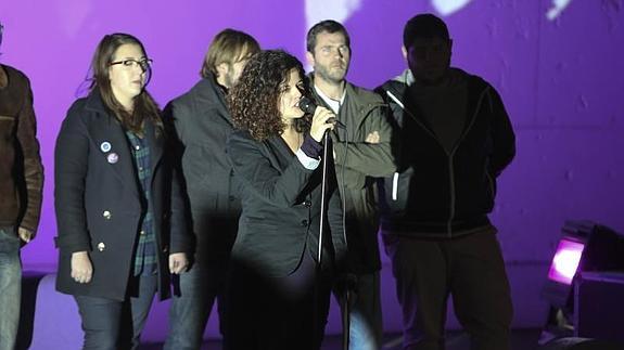 El acto de inicio de campaña de Podemos.