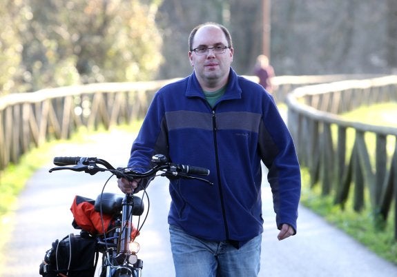 David Ripoll, presidente de Asturies con bici. 