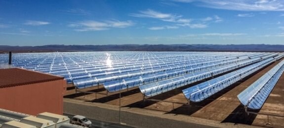 La central térmica solar de Ouarzazate, en Marruecos. 