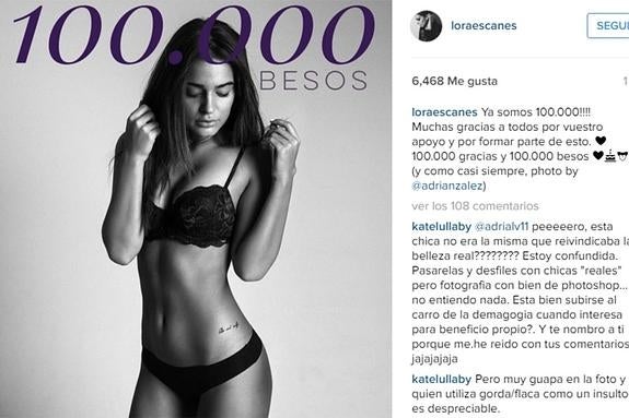 Laura Escanes se desnuda para celebrar sus fans y responde desafiante a quienes la llamaron «gorda»