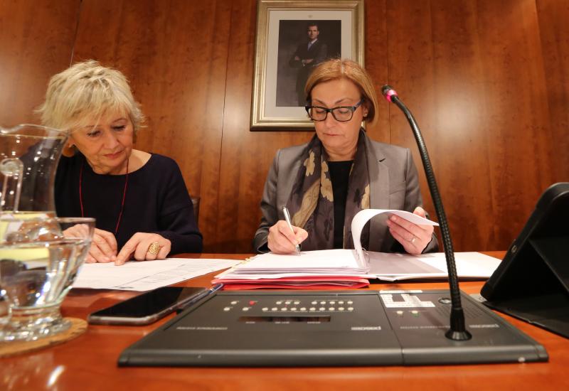 La alcaldesa, Mariví Monteserín, esta mañana en el Pleno.