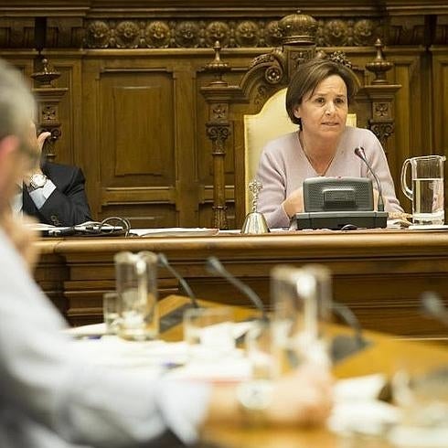 Pleno del Ayuntamiento de Gijón celebrado ayer. 