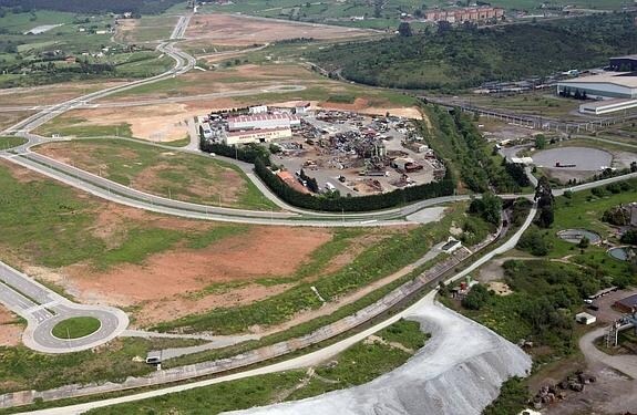 Vista área de los terrenos urbanizados de la ZALIA, correspondientes a la fase 1. 