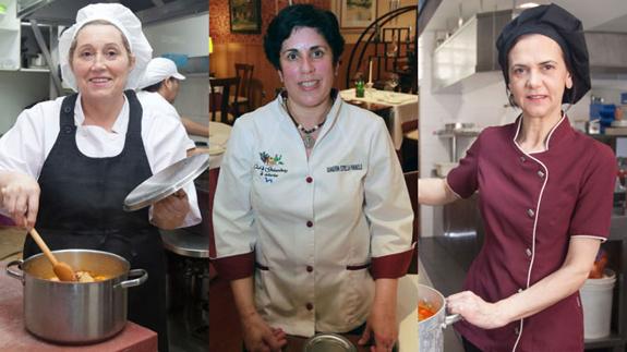 Carmen Carbajales, Anafé Fernández y Herminia Nuevo.