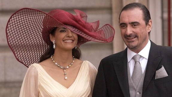 Mariló Montero y Carlos Herrera, como invitados de una boda. 