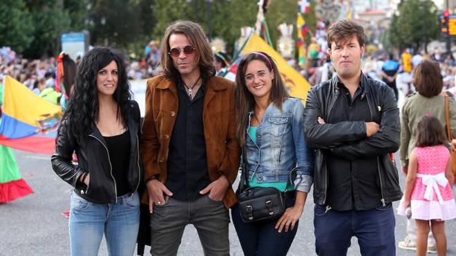 Sil Fernández, Héctor Tuya, Cristina Gestido y ErnestoColsa, en el desfile.