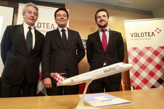 Lázaro Ros, Francisco Blanco y Carlos San Martín, ayer. 