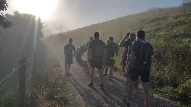 El equipo en una de las zonas de montaña.