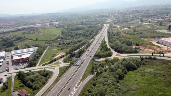 Imagen aérea del tramo afectado por las obras.
