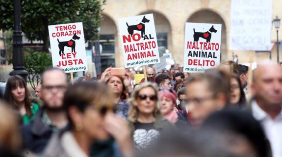 La manifestación partió la estación de tren y finalizó frente al Ayuntamiento.