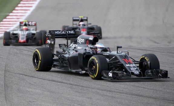 El monoplaza de Fernando Alonso, durante la carrera disputada en Austin. 