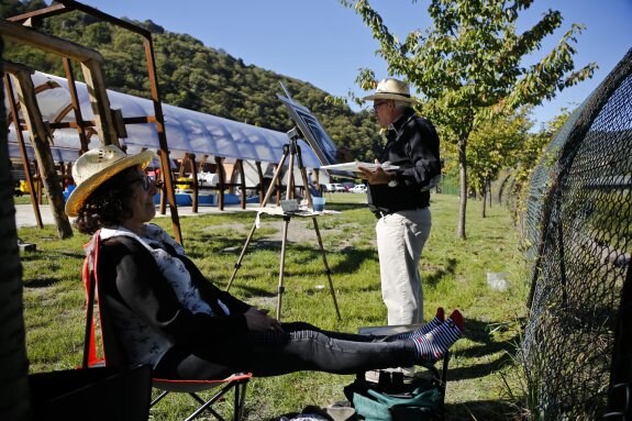 Uno de los participantes en el certamen del pozo Sotón. :: J. C. ROMÁN