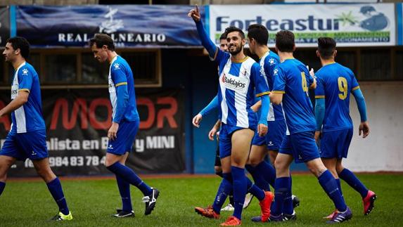 El conjunto blanquiazul se adelantó en el marcador en el minuto 14.