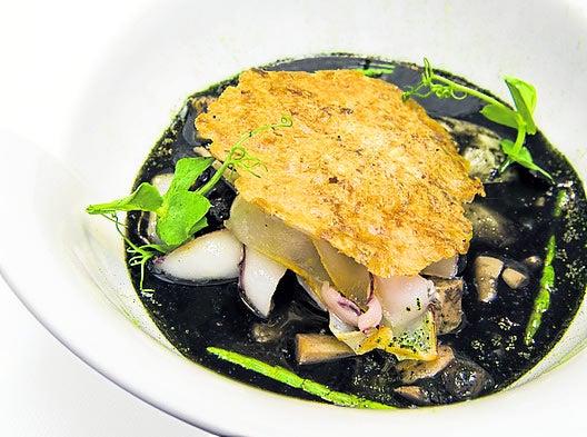 Fabes verdes, sepia y manitas