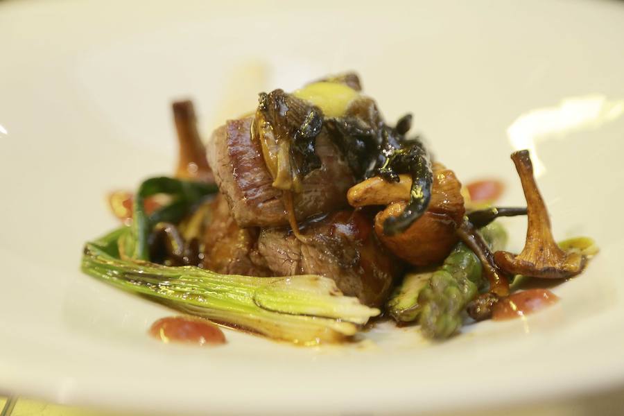 Pechuga de perdiz y cíparos